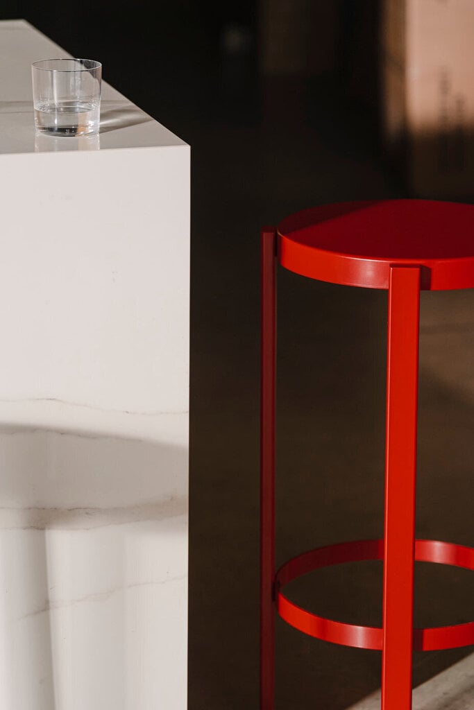 Bāra krēsls Doon, sarkans cena un informācija | Virtuves un ēdamistabas krēsli | 220.lv