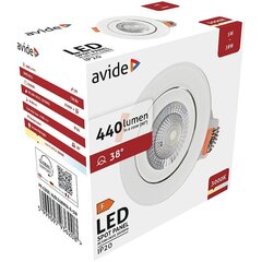 Светодиодный потолочный светильник AVIDE 5W 3000K Ø90мм, круглый цена и информация | Монтируемые светильники, светодиодные панели | 220.lv