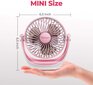 Galda ventilators Ocoopa USB, 2,5 W, rozā cena un informācija | Ventilatori | 220.lv