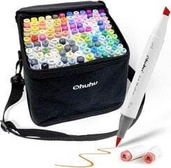 Ohuhu Кисть-маркер с 48 цветами, двухсторонний цена и информация | Принадлежности для рисования, лепки | 220.lv