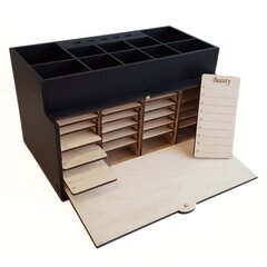 LashBox koka kaste mākslīgo skropstu planšetēm, melna AF-793 cena un informācija | Mēbeles skaistumkopšanas saloniem | 220.lv