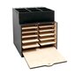 LashBox koka kaste mākslīgo skropstu planšetēm, melna AF-2025 cena un informācija | Mēbeles skaistumkopšanas saloniem | 220.lv