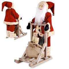 Ziemassvētku vecītis uz kamanām 47 cm cena un informācija | Ziemassvētku dekorācijas | 220.lv