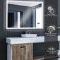 Vannas istabas spogulis, LED, 120x60cm cena un informācija | Vannas istabas spoguļi | 220.lv