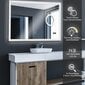 Vannas istabas spogulis/tuvplāna spogulis, LED, 100x60cm cena un informācija | Vannas istabas spoguļi | 220.lv