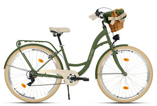 Pilsētas velosipēds Milord City Khaki-Creme, 28", zaļš/bēšs cena un informācija | Velosipēdi | 220.lv