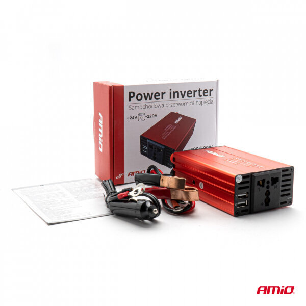 Inverters - strāvas pārveidotājs 24V/230V / 300W/600W цена и информация | Sprieguma pārveidotāji | 220.lv