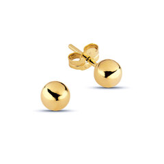 Zelta bumbiņu auskari 3 mm cena un informācija | Auskari | 220.lv