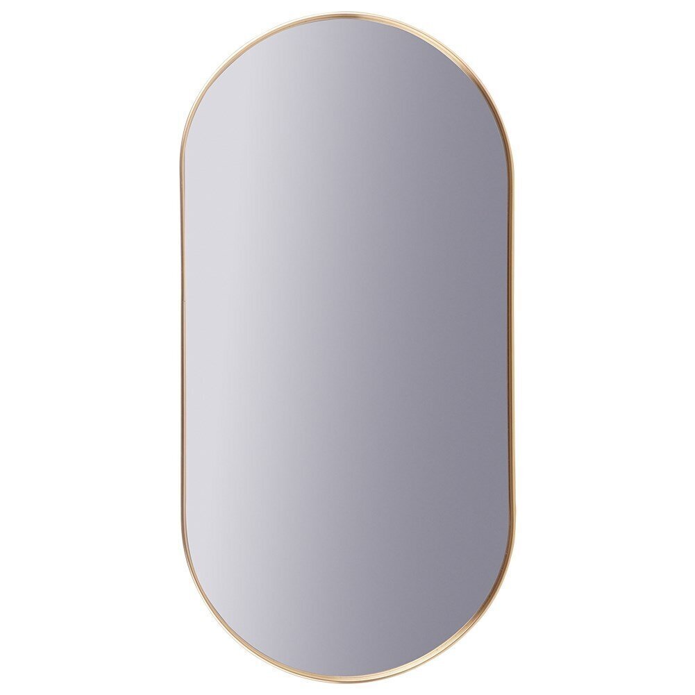 Sienas spogulis Vilde, 50x25 cm, zeltains cena un informācija | Spoguļi | 220.lv