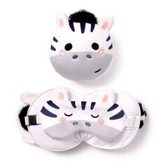Ceļojumu spilvens ar acu masku, Zebras, white,16.5x15x11 cm cena un informācija | Autokrēsliņu aksesuāri | 220.lv