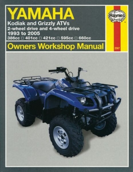 Yamaha Kodiak & Grizzly ATVs (93 - 05) Haynes Repair Manual cena un informācija | Enciklopēdijas, uzziņu literatūra | 220.lv