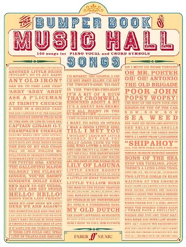 Bumper Book Of Music Hall Songs cena un informācija | Mākslas grāmatas | 220.lv