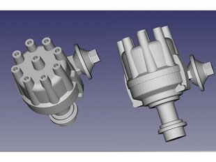 Būvnieku piederumu aizdedzes svece ar v8 sadalītāju Scale Production 24208BK, melna, 1gab. cena un informācija | Konstruktori | 220.lv