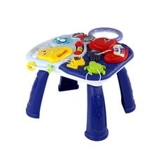 Mācību galds 2in1 Sea Animals Basket Balls Lean Toys, zils cena un informācija | Rotaļlietas zīdaiņiem | 220.lv