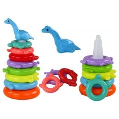 Piramīdas puzle Dinozauru Lean Toys, 8d. цена и информация | Игрушки для малышей | 220.lv
