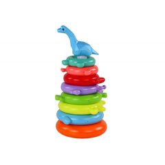 Piramīdas puzle Dinozauru Lean Toys, 8d. цена и информация | Игрушки для малышей | 220.lv