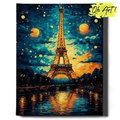 Картина по номерам На Раме Эйфелева башня Oh Art! 40x50 см цена и информация | Живопись по номерам | 220.lv