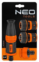 Apūdeņošanas sistēmas savienotāju komplekts ar smidzinātāju Neo Tools 15-711, 12,9x5x21,7 cm, oranžs cena un informācija | Neo Tools Dārza preces | 220.lv