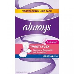 Прокладки ежедневные Always Twist & Flex, 48 шт цена и информация | Тампоны, гигиенические прокладки для критических дней, ежедневные прокладки | 220.lv