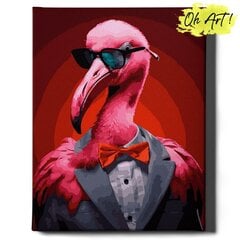 Glezna pēc cipariem Oh Art, Flamingo jurists, 40x50 cm cena un informācija | Gleznas pēc numuriem | 220.lv
