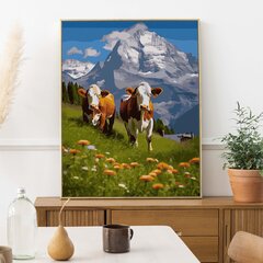 Glezna pēc cipariem Oh Art, Šveices govis, 40x50 cm цена и информация | Живопись по номерам | 220.lv