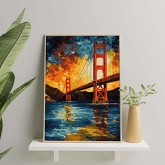 Glezna pēc cipariem Oh Art, Sanfrancisko, 40x50 cm cena un informācija | Gleznas pēc numuriem | 220.lv