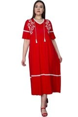 Яркое красное платье с орнаментом C709-RA-42 цена и информация | Платья | 220.lv
