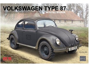 Līmējamais modelis Rye Field Model - Volkswagen Beetle Type 87 w/full interior, 1/35, 5113 cena un informācija | Līmējamie modeļi | 220.lv