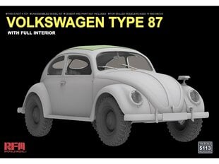 Līmējamais modelis Rye Field Model - Volkswagen Beetle Type 87 w/full interior, 1/35, 5113 cena un informācija | Līmējamie modeļi | 220.lv