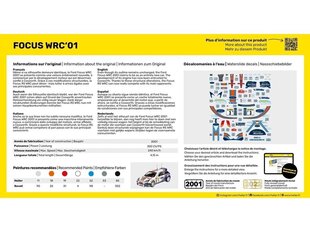 Dāvanu komplekts Heller - Ford Focus WRC'01, 1/43, 56196 cena un informācija | Līmējamie modeļi | 220.lv