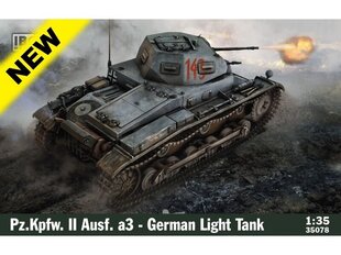 Сборная пластиковая модель. IBG Models - Pz.Kpfw. II Ausf. a3 German Light Tank, 1/35, 35078 цена и информация | Склеиваемые модели | 220.lv