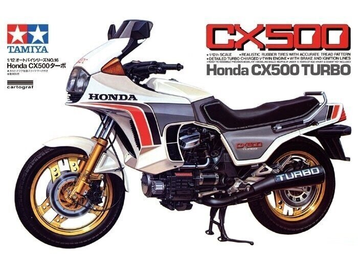 Līmējamais modelis Tamiya - Honda CX500 Turbo, 1/12, 14016 cena un informācija | Līmējamie modeļi | 220.lv