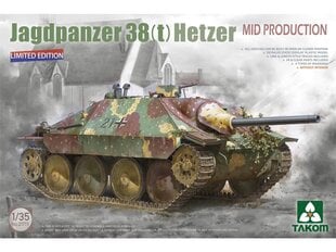 Līmējamais modelis Takom - Jagdpanzer 38(t) Hetzer Mid Production Limited Edition, 1/35, 2171X cena un informācija | Līmējamie modeļi | 220.lv