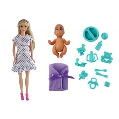 Grūtnieces lelle ar baltu kleitu un aksesuāriem Lean Toys цена и информация | Игрушки для девочек | 220.lv