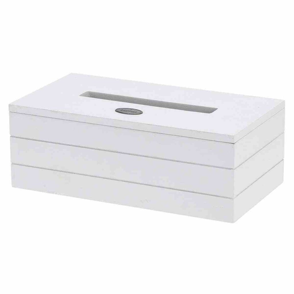 Salvešu kaste balta Living Izgatavots no mdf, praktiska kaste, salvešu kaste izmēri: 25x14x9 cm. cena un informācija | Vannas istabas aksesuāri | 220.lv