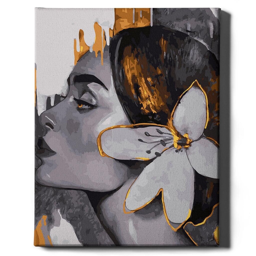 Glezna pēc numuriem Meitene ar liliju, Oh Art!, 40x50 cm cena un informācija | Gleznas pēc numuriem | 220.lv