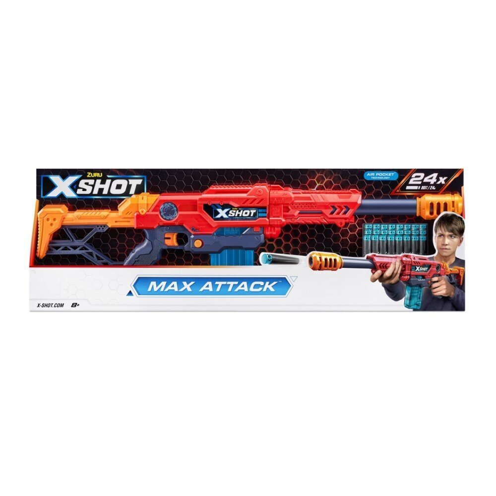 Rotaļu pistole X-Shot Excel Max Attack Launcher, oranža цена и информация | Rotaļlietas zēniem | 220.lv