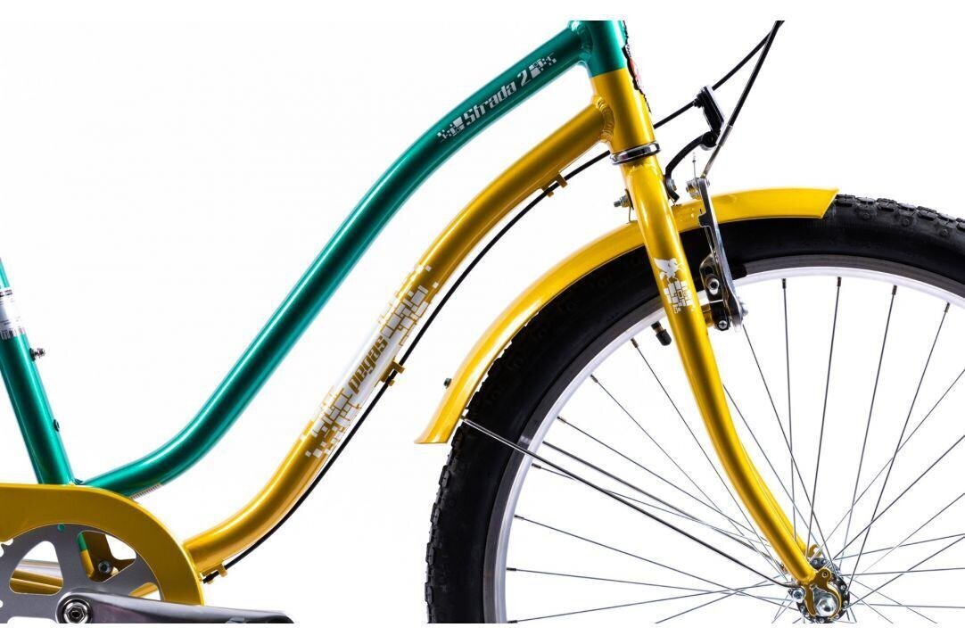 PEGAS STRADA 2 26'' ALUMINIU AURIU VERDE cena un informācija | Velosipēdi | 220.lv