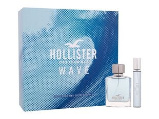 Dāvanu komplekts vīriešiem parfimērijas ūdens Hollister Wave Man EDT, 50 ml + 15 ml cena un informācija | Vīriešu smaržas | 220.lv