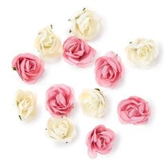 Набор бумажных цветов Розы, 12 шт. цена и информация | Аппликации, декорации, наклейки | 220.lv