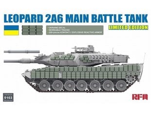 Сборная пластиковая модель. Rye Field Model - Leopard 2A6 Main Battle Tank Limited Edition, 1/35, RFM-5103 цена и информация | Склеиваемые модели | 220.lv