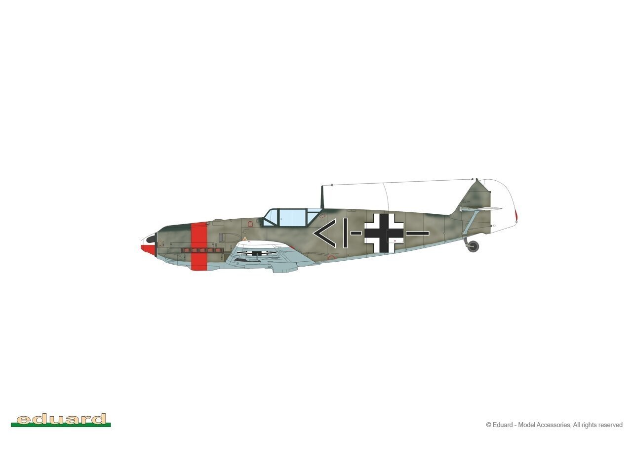 Līmējamais modelis Eduard - Messerschmitt Bf 109E-4 Weekend Edition, 1/48, 84196 cena un informācija | Konstruktori | 220.lv