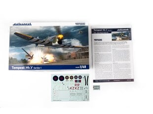 Сборная пластиковая модель. Eduard - Hawker Tempest Mk.V Series 1 Weekend Edition, 1/48, 84195 цена и информация | Конструкторы и кубики | 220.lv