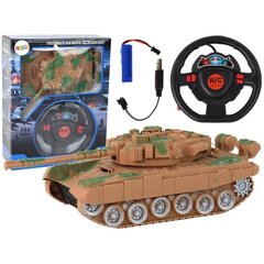 Rc tvertne ar efektiem Lean Toys, brūna цена и информация | Конструктор автомобилей игрушки для мальчиков | 220.lv