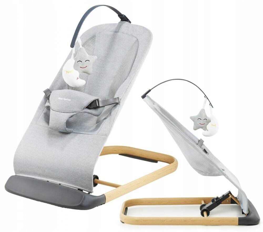 Šūpoles - krēsliņš mazulim Moby-System Lily, pelēks цена и информация | Bērnu šūpuļkrēsliņi | 220.lv