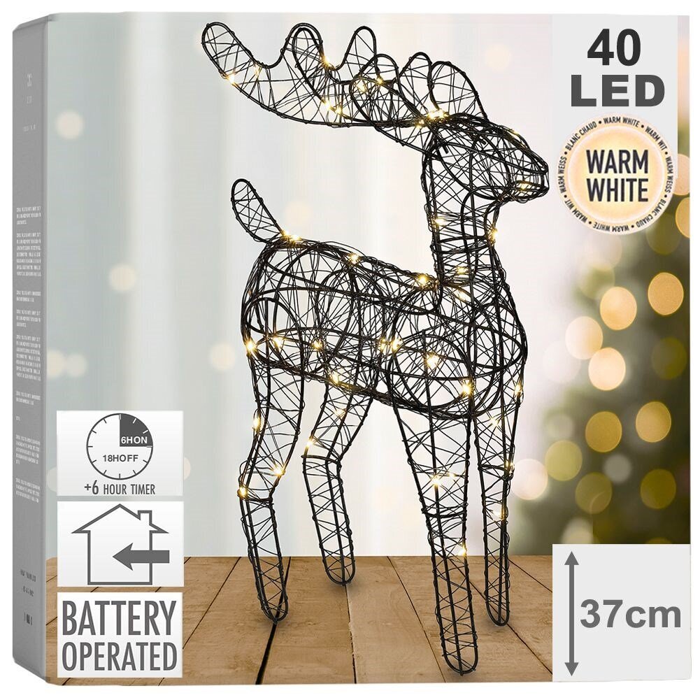 Ziemassvētku dekors Ziemeļbriedis cena un informācija | Ziemassvētku dekorācijas | 220.lv