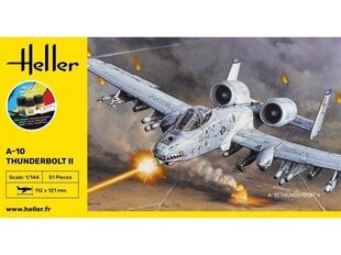 Dāvanu komplekts Heller - Fairchild-Republic A-10 Thunderbolt II, 1/144, 56912 cena un informācija | Līmējamie modeļi | 220.lv