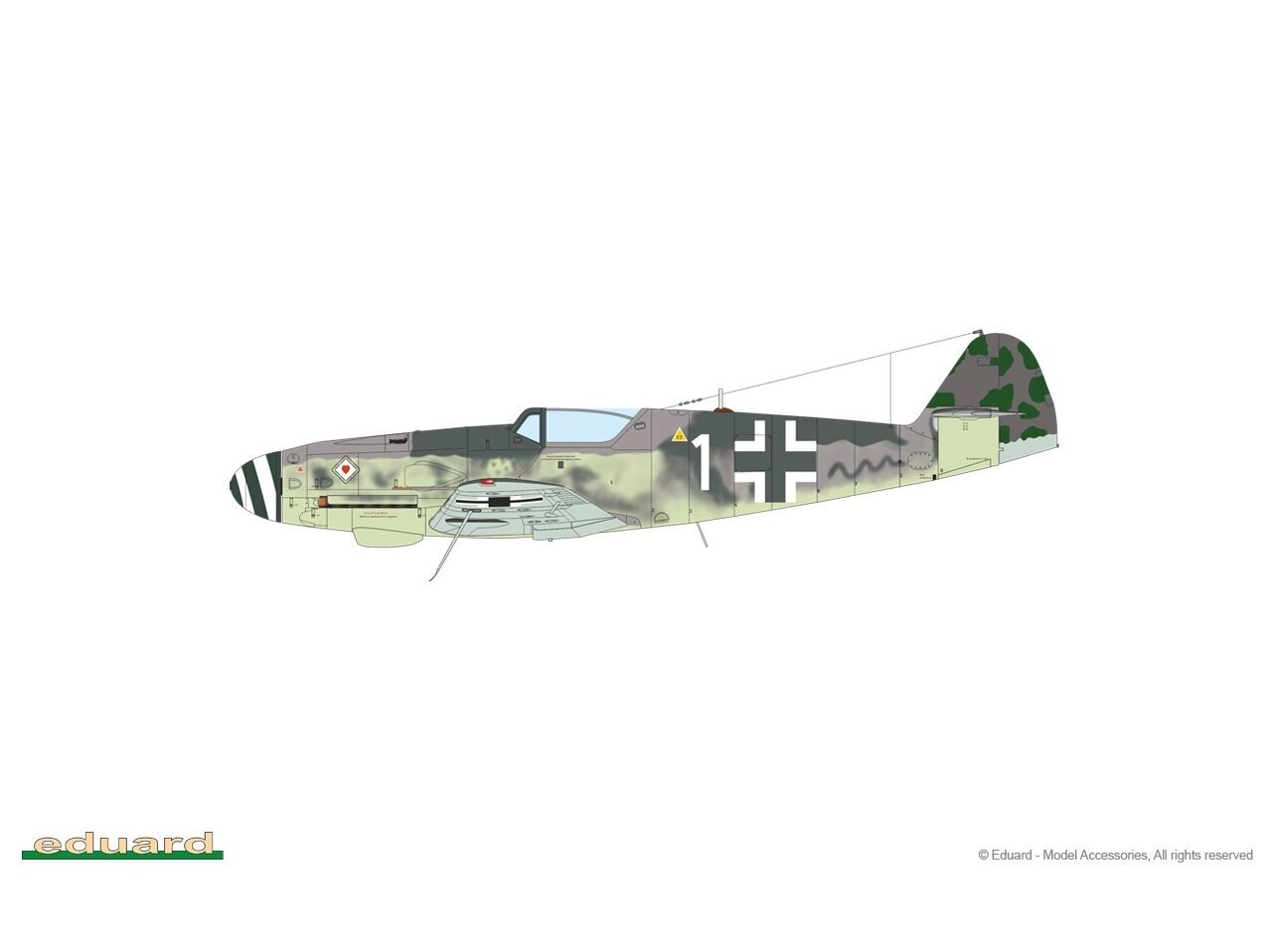 Līmējamais modelis Eduard - Messerschmitt Bf 109K-4 Weekend edition, 1/48, 84197 cena un informācija | Līmējamie modeļi | 220.lv