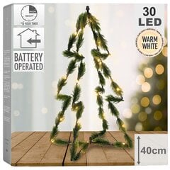 Искусственная елка, 30 светодиодов, 40 см цена и информация | Рождественские украшения | 220.lv
