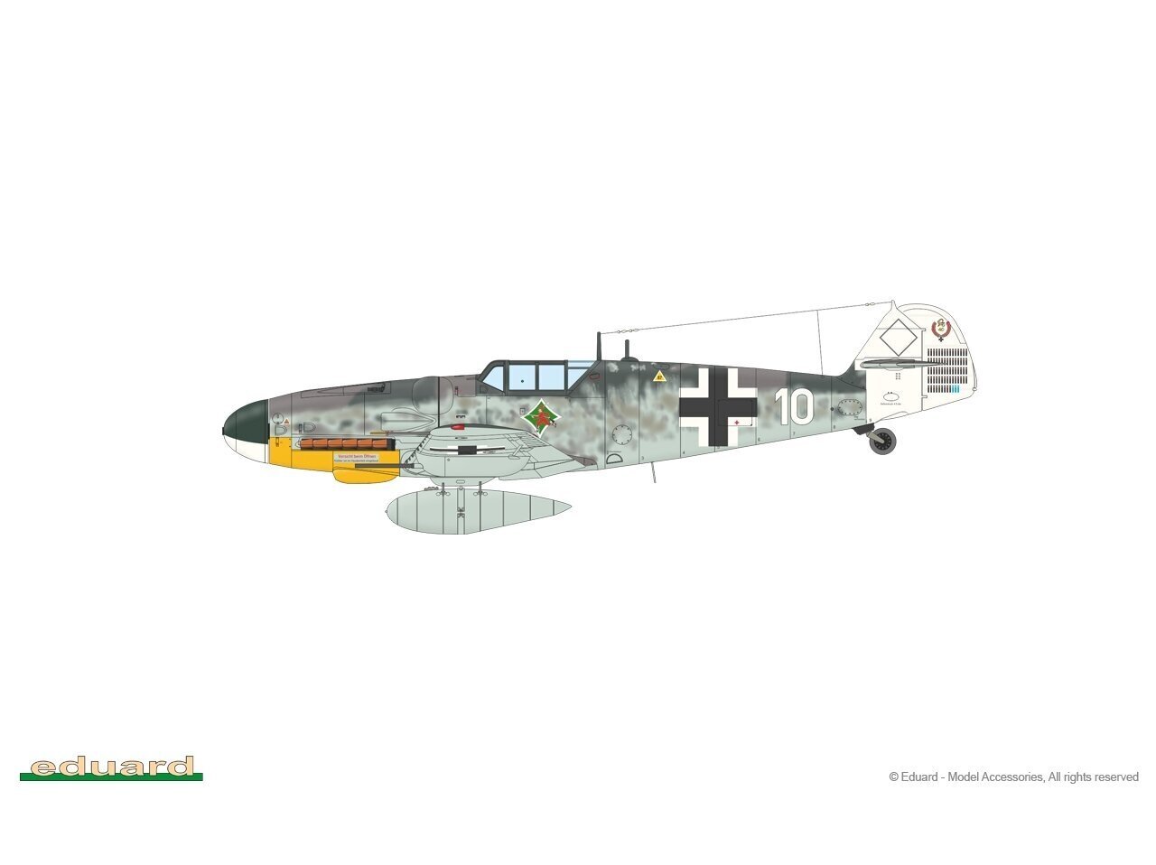 Konstruktors Eduard - Messerschmitt Bf 109G-5 & Bf 109G-6 Gustav Pt.1, 1/72, 2144 cena un informācija | Konstruktori | 220.lv